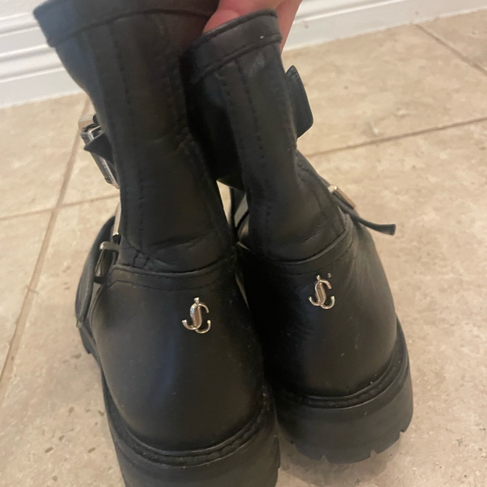 Jimmy Choo Women's Leather Buckle Ankle Boots Size 39